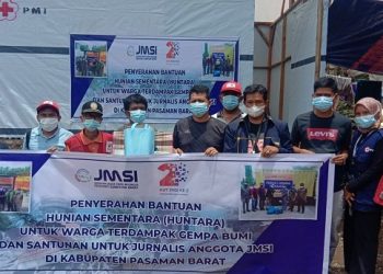 JMSI Serahkan Donasi Pembangunan Huntara Korban Gempa