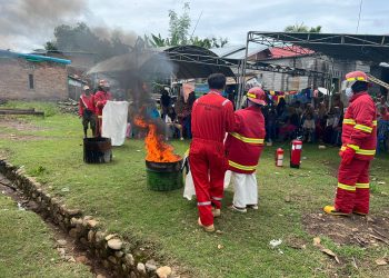 Peringati Bulan K3 Nasional,  PT STM Beri Edukasi Pemadaman Ledakan Kompor Gas