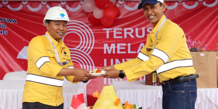 Peringati Hari Kemerdekaan RI ke 78, PT STM Gelar Upacara Bendera di Proyek Hu’u