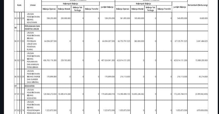 Struktur Perubahan APBD Provinsi NTB TA 2023 Menurut Urusannya (28)