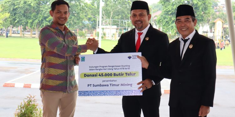 PT STM Donasikan 45 Ribu Telur Ayam Bagi Penderita Stunting di Dompu