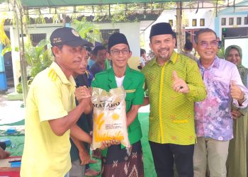 Peringati Harlah ke 90, GP Ansor Dompu Bagikan 150 Paket Sembako ke Pasukan Kuning