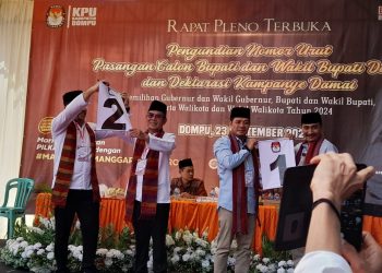 Pengundian Nomor Urut Pilkada Dompu,  Bambang – Syirajuddin No 1 dan AKJ Syah No 2