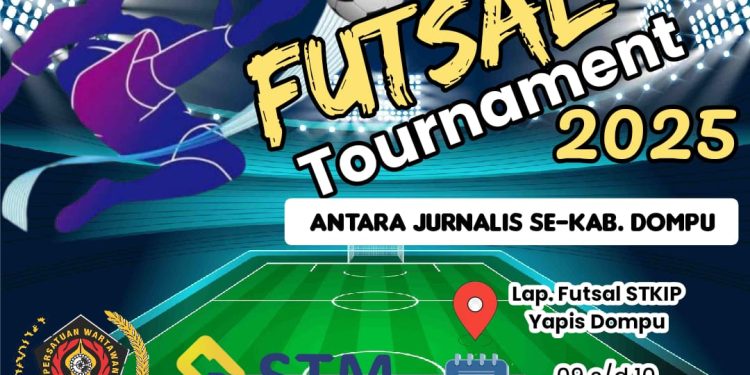 Didukung STM, PWI Gelar Turnamen Futsal Antar Wartawan Dompu
