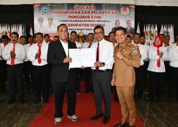 Pengurus KONI Dompu Dikukuhkan, H Mori Ingatkan Tanggungjawab Siapkan Atlet Jelang PON 2028