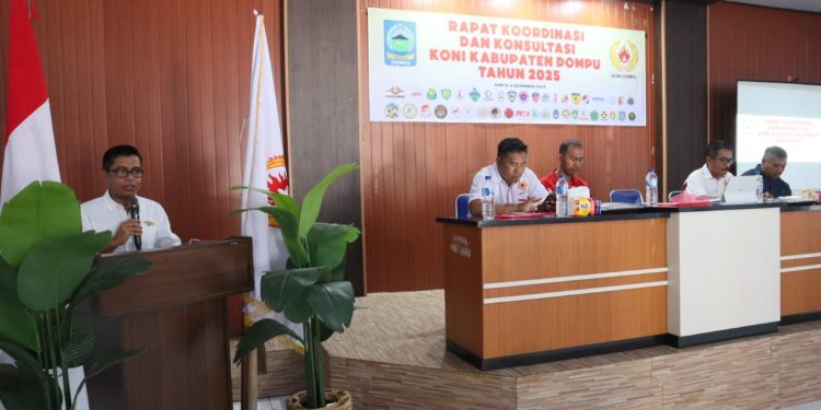 Dapat Alokasi Anggaran Terbatas, KONI Dompu Libatkan Cabor Bahas Pelaksanaan Porprov 2026