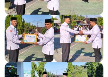 Penyerahan piagam penghargaan.